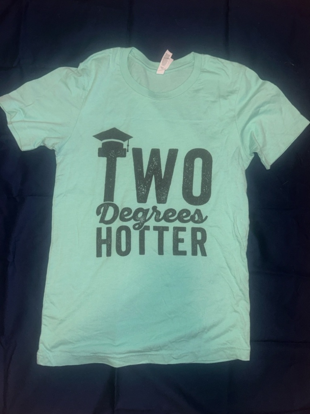 Mint Green 'Two Degrees Hotter' Graphic Tee